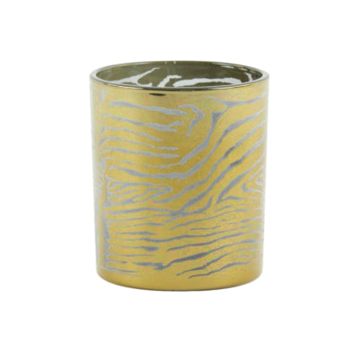 Light Living photophore zèbre gris doré 10 cm | 12 pièces