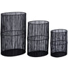 Ptmd lanterne javi métal noir 50 cm lot de 3 | 2 pièces