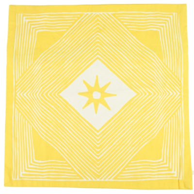 Housse de coussin commerce équitable tribal jaune 45 x 45 cm | 12 pièces