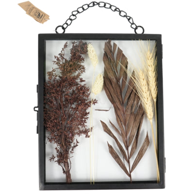 Cadre photo fleurs séchées noir antique 20 x 25 cm | 10 pièces