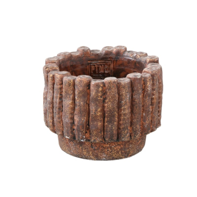 Ptmd pot de fleur elza s marron 12 cm | 12 pièces