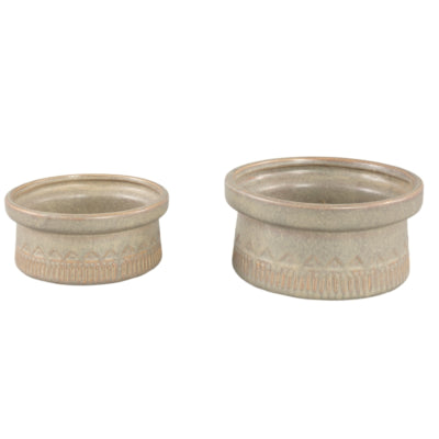 Ptmd rail de pot de fleur bas s marron clair 16 cm | 12 pièces