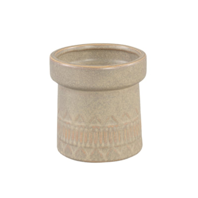 Ptmd rail de pot de fleur haut s marron clair 11 cm | 18 pièces