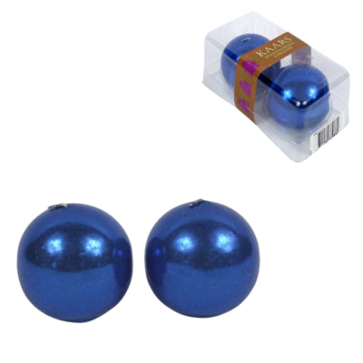 Boule de bougie Abi bleu 4,5 x 4,5 cm lot de 2 | 12 pièces