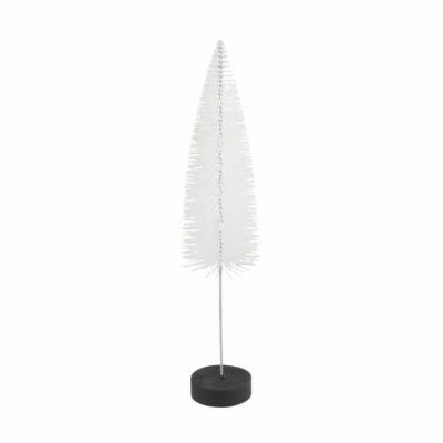 Sapin de Noël Countryfield sur socle blanc pailleté 30 cm | 12 pièces