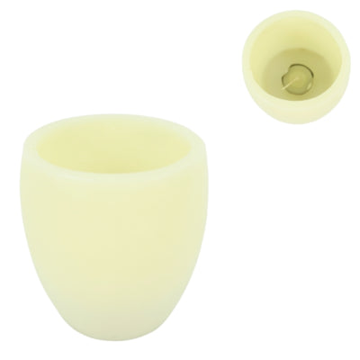 Bougie en cire avec bougie chauffe-plat crème 12 x 12 cm | 12 pièces