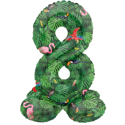Folat ballon en aluminium debout 8 ambiance jungle 41 cm | 20 pièces
