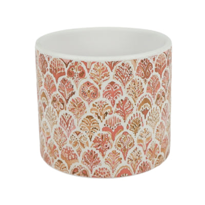 Pot de fleurs orange en céramique 12 cm | 12 pièces