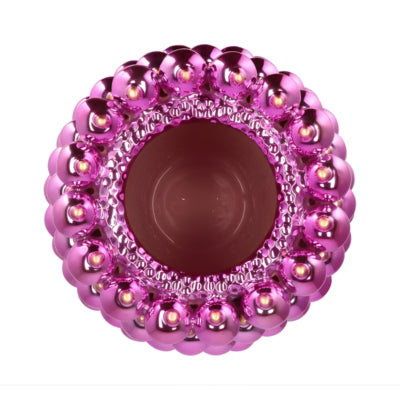 Daan vase en bois courbé boule de Noël fuchsia 33 cm | 2 pièces