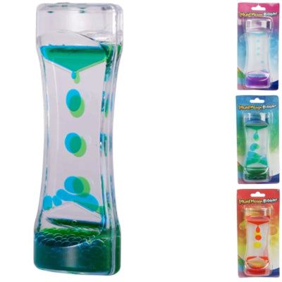 Sablier barboteur à mouvement liquide 14 cm 3 assortis | 24 pièces