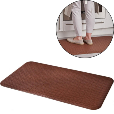 Tapis anti-fatigue tressé marron 90 x 50 cm | 6 pièces