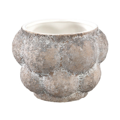 Ptmd pot de fleur fareeda s gris 14 cm | 12 pièces