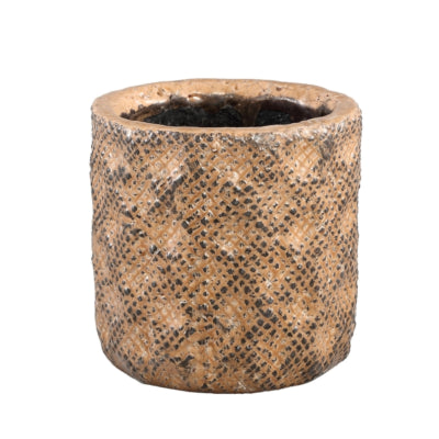 Ptmd pot de fleur melton xs marron 12 cm | 6 pièces