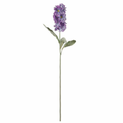 Fleur artificielle matthiola violet 56 cm | 24 pièces
