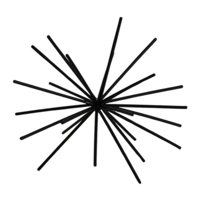 Housevitamin ornement feu d'artifice métal noir 15 cm | 24 pièces