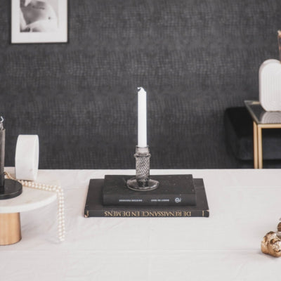 Housevitamin chandelier twist verre fumé gris 10 cm | 24 pièces