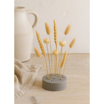 Porte-fleurs séchées ciment gris 8 cm | 48 pièces