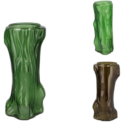 Daan vase en bois courbé arbre vert 19 cm 3 assortis | 12 pièces