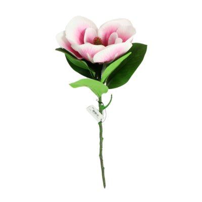 Countryfield fleur artificielle magnolia blanc rose 65 cm | 12 pièces