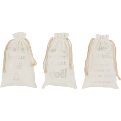 J-line sac Noël français 28 cm 3 assortis | 36 pièces