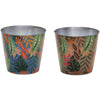 Pot de fleurs bob jungle m 13 cm 2 assortis | 24 pièces
