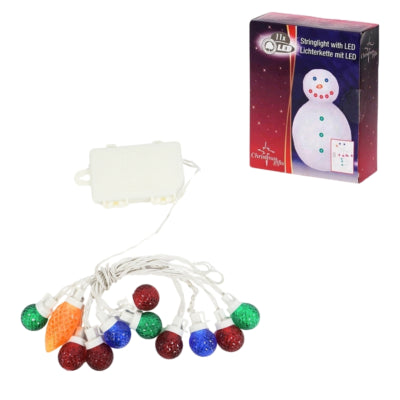 Guirlande lumineuse bonhomme de neige LED sur batterie 275 cm | 24 pièces