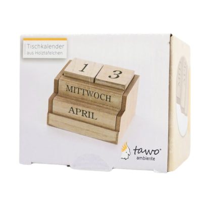 Calendrier de table bois 10,5 cm | 6 pièces