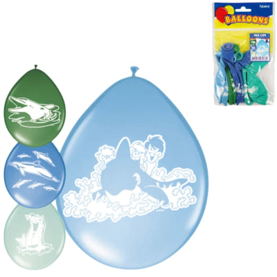 Folat ballons vie marine bleu vert 30 cm 8 pièces | 48 pièces