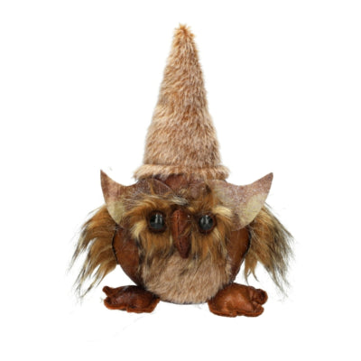 Butée de porte hibou Hedwige marron 21 cm | 12 pièces