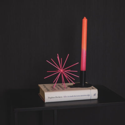 Housevitamin ornement feu d'artifice métal rose fluo 15 cm | 24 pièces