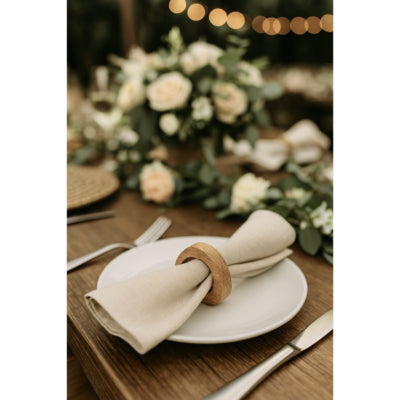 Ptmd rond de serviette tria bois 5 cm | 24 pièces