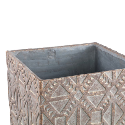 Ptmd pot de fleur jenah marron m 19 cm | 6 pièces