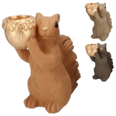Daan bol en bois courbé Jingle écureuil debout marron 21 cm 3 assortis | 6 pièces