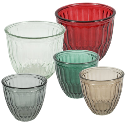 Photophore Joey verre rouge 13 cm | 12 pièces