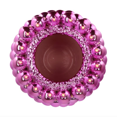 Vase en bois courbé Daan boule de Noël fuchsia 39 cm | 2 pièces