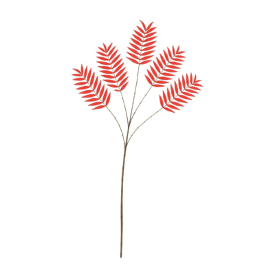 Daan benthout feuille artificielle palme rouge 125 cm | 6 pièces
