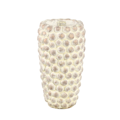 Ptmd pot de fleur noise haute crème 30 cm | 6 pièces