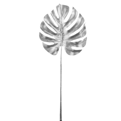 Hbx branche artificielle monstera couleur argent 72 cm | 20 pièces