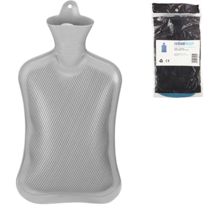 Bouillotte Relaxdays grise 2 l | 6 pièces
