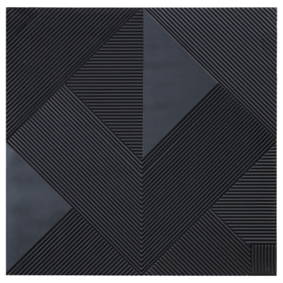 Ptmd panneau mural belinda noir 120 x 120 cm | 2 pièces