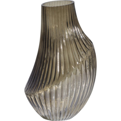 Vase Bepurehome en verre fumé 25 cm | 4 pièces