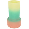 Vase shae jaune turquoise mat rose saumon 17 cm | 24 pièces