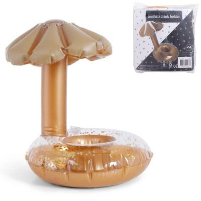 Porte-gobelet à confettis Senza doré 24 cm | 50 pièces