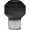 Vase Woood jaxx noir transparent 26 cm | 6 pièces
