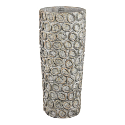 Pot en ciment Ptmd avec cercles ginte l 55 cm | 2 pièces
