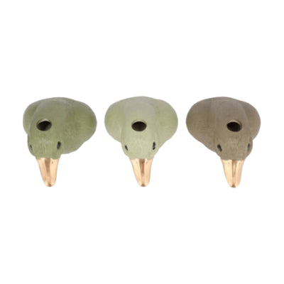 Daan benthout statue tête de canard vert 14 cm 3 assortis | 12 pièces