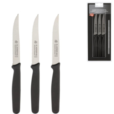 El. couteau à steak de berger lot de 3 | 12 pièces