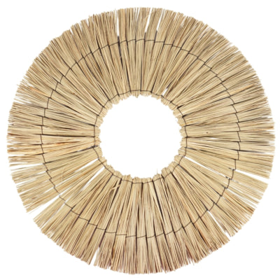Décoration murale bohème osier naturel 58 cm | 10 pièces
