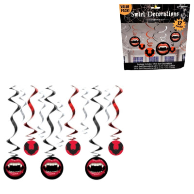 Pendentifs en spirale vangtastic Halloween 61 cm lot de 12 | 24 pièces