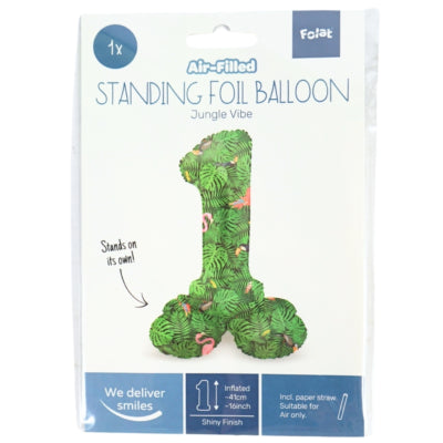 Folat ballon en aluminium debout 5 ambiance jungle 41 cm | 20 pièces